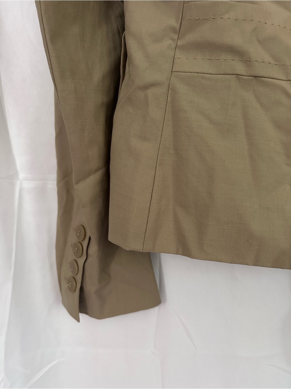 Ann Taylor LOFT Taupe Cropped Women's Blazer Jacket - Picture 7 of 7